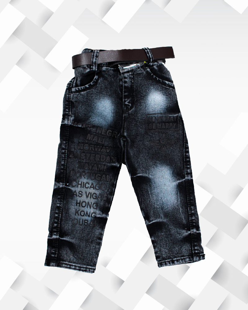 Silakaari Kids Carban Black Macho Denim Jeans For Boys