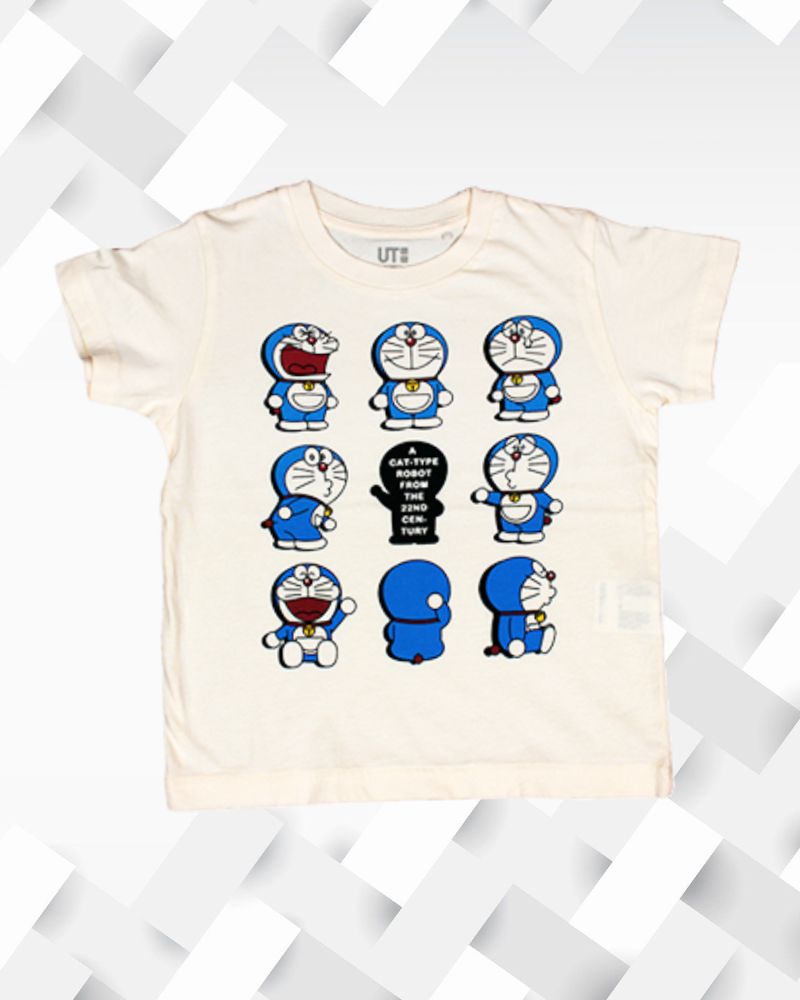 Silakaari Kids Cotton Doraemon Printed Half Sleeve T-Shirt For Boys