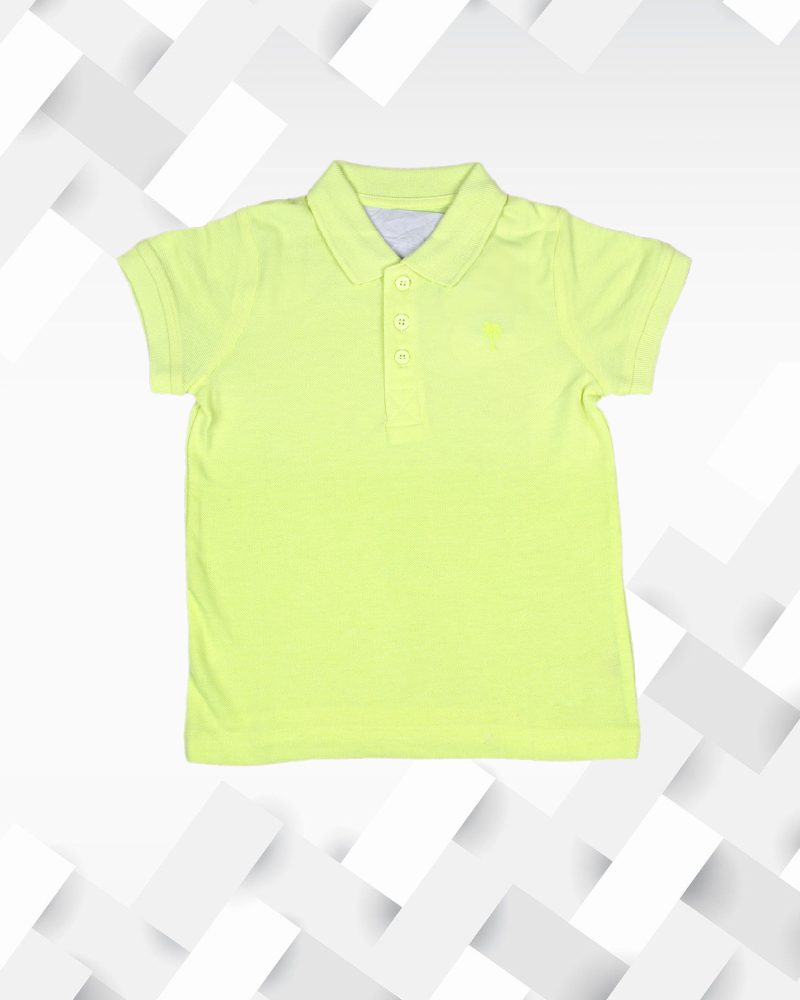 Silakaari Kids Lemon Yellow Solid Casual T-Shirt for Boys & Girls