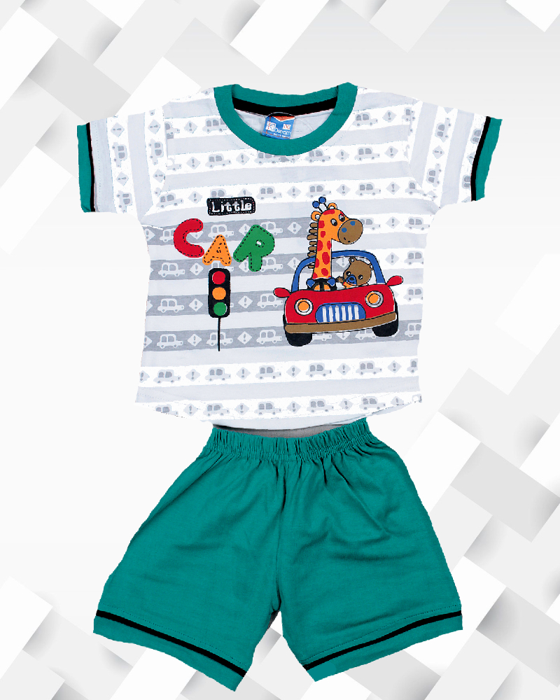 Silakaari Kids New Born Printed T-Shirts & Short Gifting Set For Girls & Boys