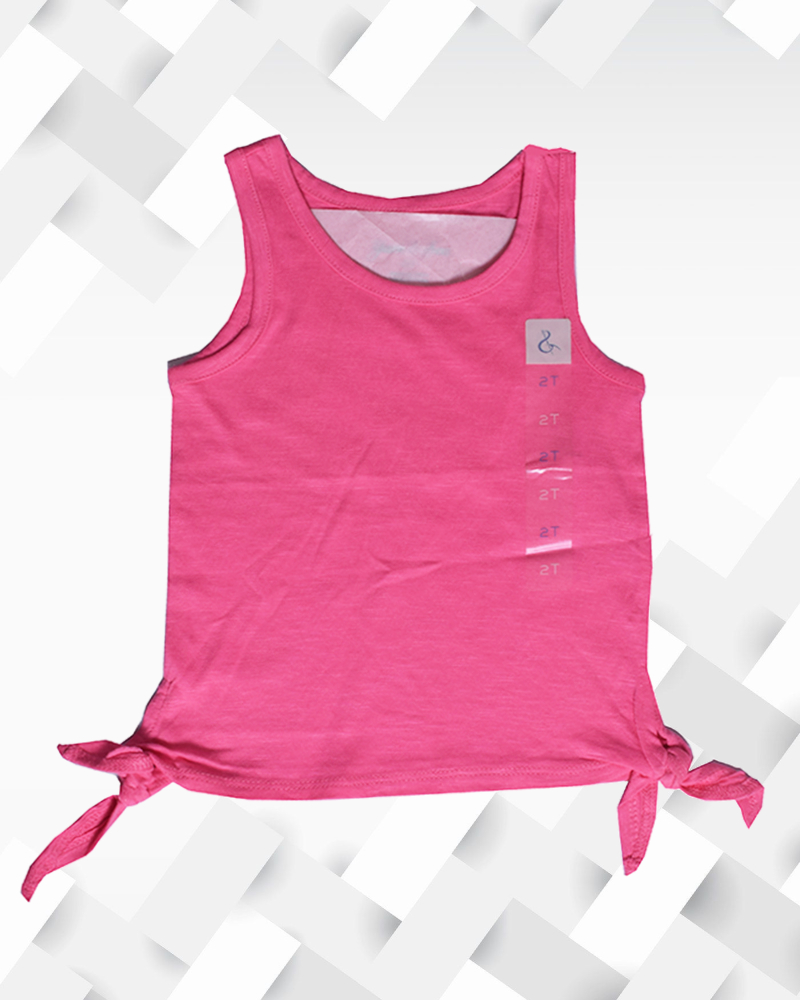 Silakaari Kids Pink Solid Casual T-Shirt For Girls
