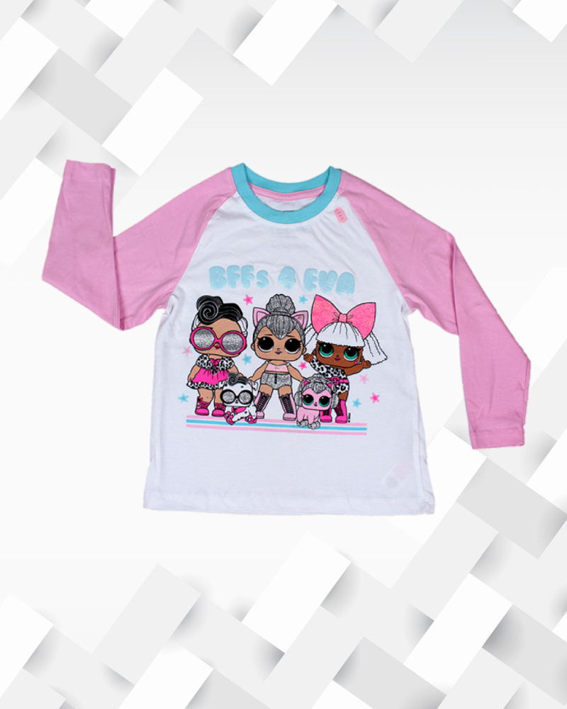 Silakaari Kids Pink & White Full Sleeve For Girls