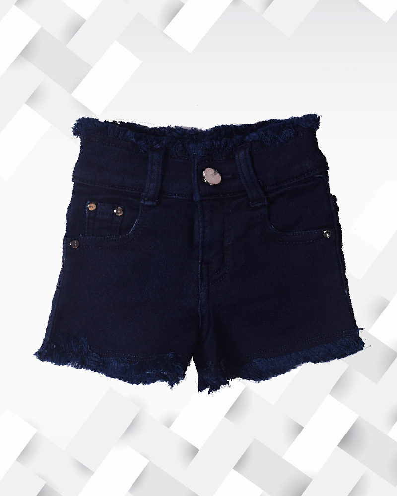 Silakaari Kids Solid Regular Fit Denim Casual Shorts For Boys & Girls