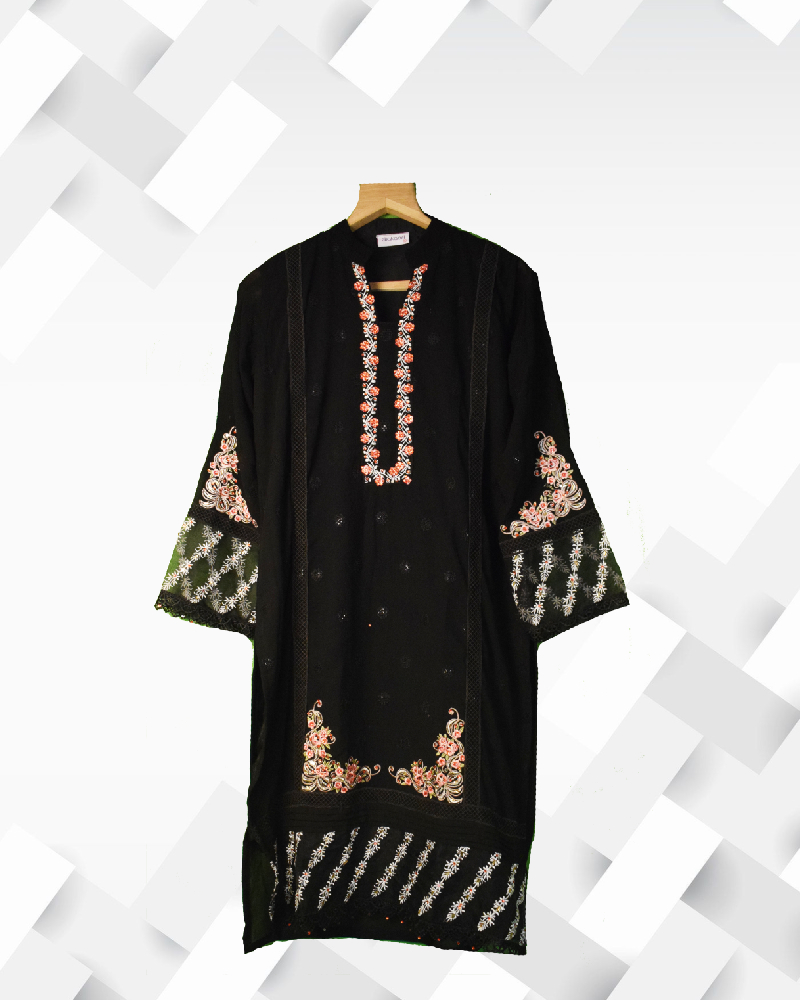 Silakaari Women's Black partywear Pakistani salwar suit set