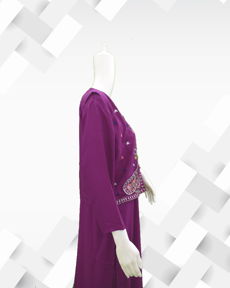 silakaari Women's kurti palazzo jacket set with zari work