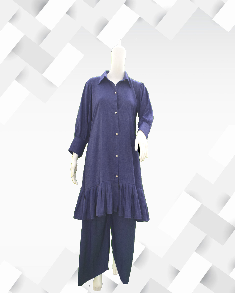 Silakaari Women's Stylish Blue Rayon Set