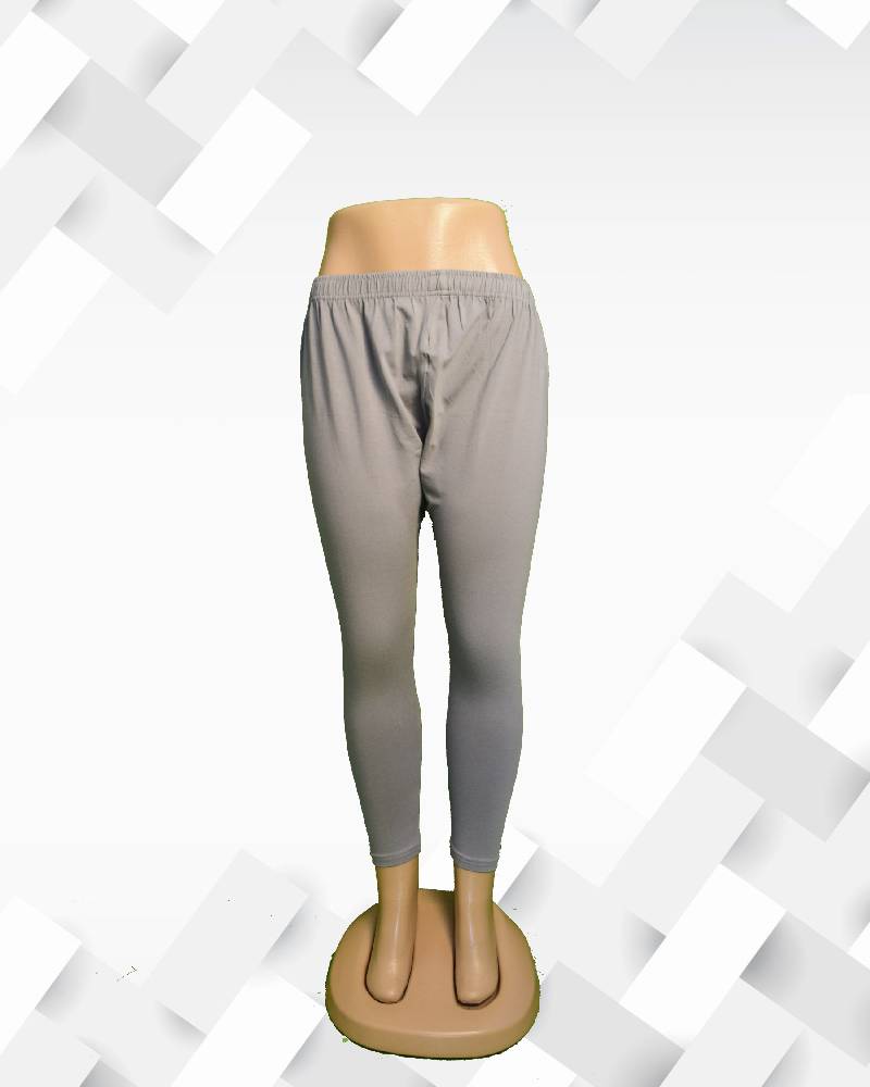 women's silakaari cotton lycra ankle length grey leggings