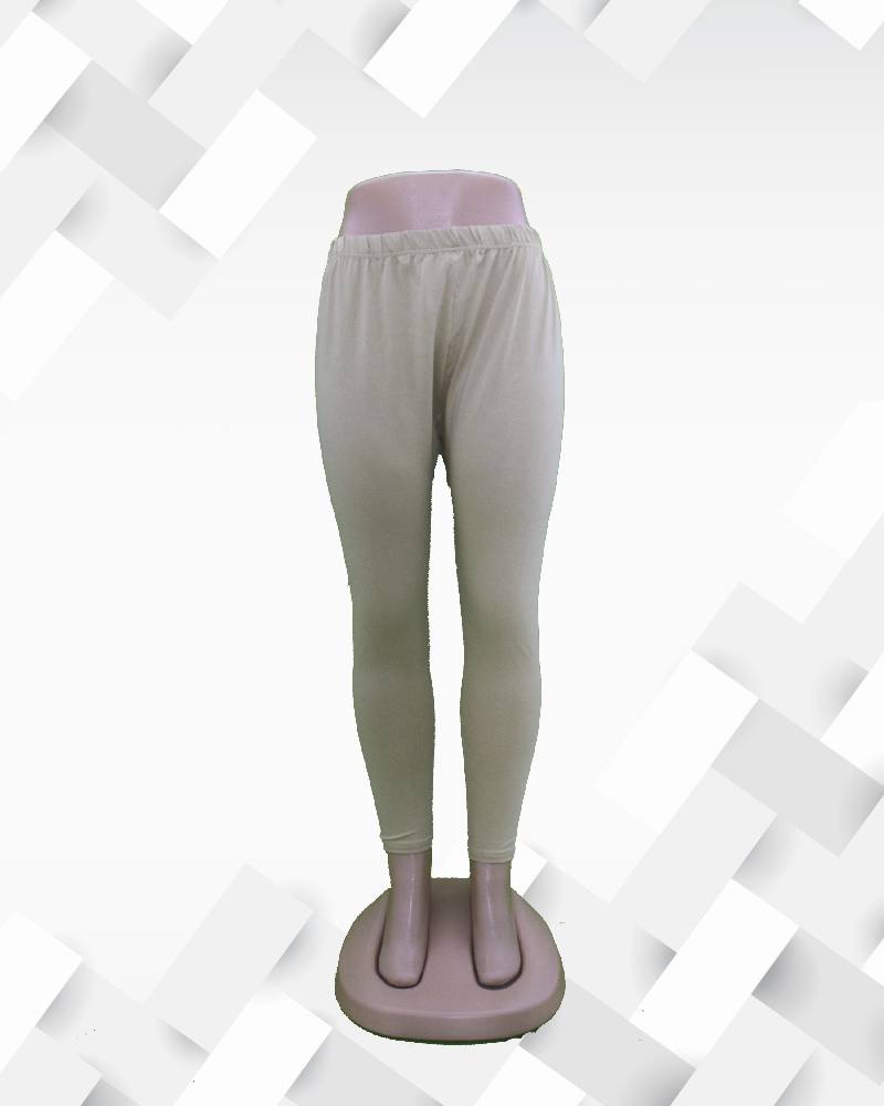women's silakaari cotton lycra ankle length Light Beige leggings